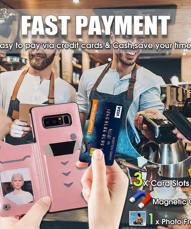 New Luxury Embossing Wallet Cover For SAMSUNG Note 8-Fast Delivery - Libiyi