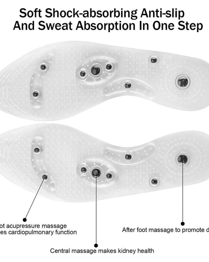 Insoles for Women & Men Cuttable Acupressure Magnetic Massage - Libiyi