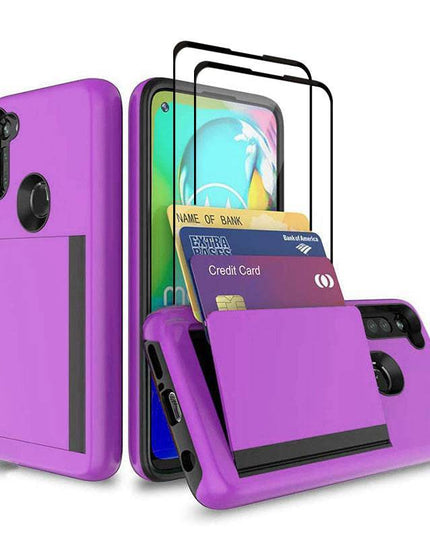 Armor Protective Card Holder Case for Samsung A11(US) With 2-Pack Screen Protectors - Libiyi