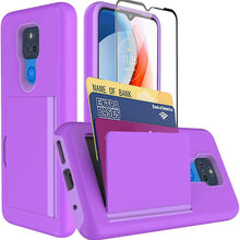 Load image into Gallery viewer, Armor Protective Card Holder Case for Moto G Play 2021 With Screen Protector - Libiyi