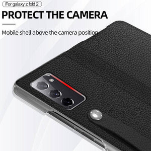 First Cowhide Layer Case for Samsung Galaxy Z Fold 3 5G - Libiyi
