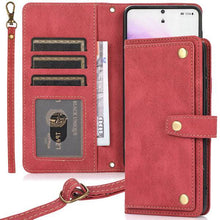 Load image into Gallery viewer, Leather Crossbody Shockproof Wallet Phone Case for Samsung S21 Plus - Libiyi