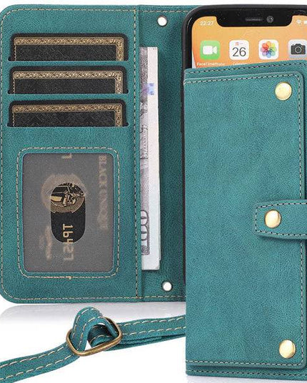 Leather Crossbody Shockproof Wallet Phone Case for iPhone 13 Series - Libiyi