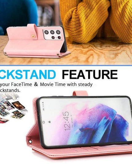 Leather Crossbody Shockproof Wallet Phone Case for Samsung S21 Ultra - Libiyi