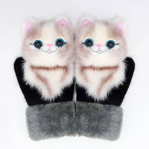 2022 new cartoon plush knitted gloves🌈 - Libiyi