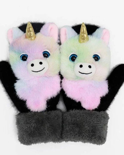 2022 new cartoon plush knitted gloves🌈 - Libiyi
