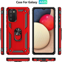 Load image into Gallery viewer, Samsung A02S Luxury Armor Ring Bracket Phone Case With 1-Pack Tempered Glass Screen Protector - Libiyi