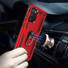 Load image into Gallery viewer, Samsung A02S Luxury Armor Ring Bracket Phone Case With 1-Pack Tempered Glass Screen Protector - Libiyi