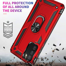 Load image into Gallery viewer, Samsung A02S Luxury Armor Ring Bracket Phone Case With 1-Pack Tempered Glass Screen Protector - Libiyi