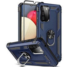 Load image into Gallery viewer, Samsung A02S Luxury Armor Ring Bracket Phone Case With 1-Pack Tempered Glass Screen Protector - Libiyi