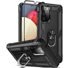 Load image into Gallery viewer, Samsung A02S Luxury Armor Ring Bracket Phone Case With 1-Pack Tempered Glass Screen Protector - Libiyi