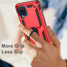 Load image into Gallery viewer, Samsung A12 Luxury Armor Ring Bracket Phone Case With 1-Pack Tempered Glass Screen Protector - Libiyi
