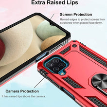 Load image into Gallery viewer, Samsung A12 Luxury Armor Ring Bracket Phone Case With 1-Pack Tempered Glass Screen Protector - Libiyi