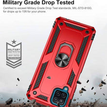 Load image into Gallery viewer, Samsung A12 Luxury Armor Ring Bracket Phone Case With 1-Pack Tempered Glass Screen Protector - Libiyi