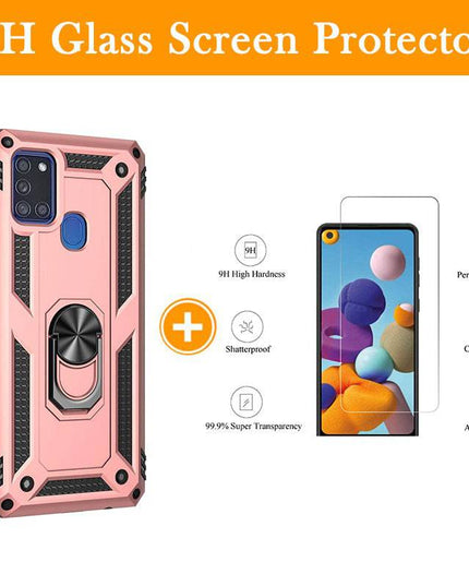 Luxury Armor Ring Bracket Phone Case For Samsung A21S-Fast Delivery - Libiyi