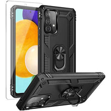 Load image into Gallery viewer, Samsung A72(4G) Luxury Armor Ring Bracket Phone Case With 1-Pack Screen Protector - Libiyi