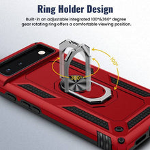 Load image into Gallery viewer, Luxury Armor Ring Bracket Phone case For Google Pixel 6 With 2-Pack Screen Protectors - Libiyi