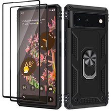 Load image into Gallery viewer, Luxury Armor Ring Bracket Phone case For Google Pixel 6 With 2-Pack Screen Protectors - Libiyi