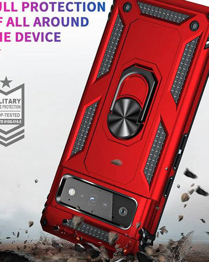 Luxury Armor Ring Bracket Phone case For Google Pixel 6 Pro With 1-Pack Screen Protector - Libiyi