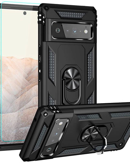 Luxury Armor Ring Bracket Phone case For Google Pixel 6 Pro With 1-Pack Screen Protector - Libiyi