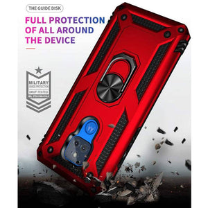 Luxury Armor Ring Bracket Phone case For Moto E7&E7 Plus With Screen Protector - Libiyi