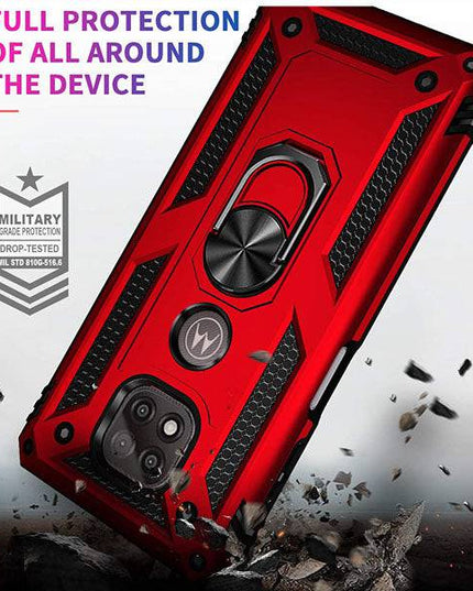 2022 Luxury Armor Ring Bracket Phone case For MOTO G Power 2021 With 2-Pack Screen Protectors - Libiyi