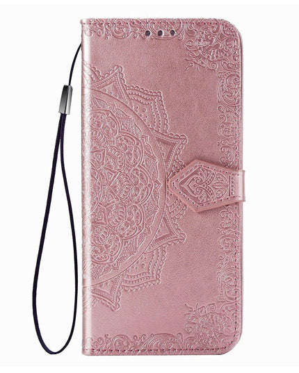 2022 Luxury Embossed Mandala Leather Wallet Flip Case for Samsung A21 - Libiyi