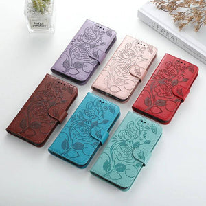 3D Embossed Rose Wallet Case For Google Pixel 6 - Libiyi
