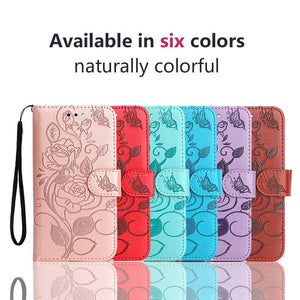 3D Embossed Rose Wallet Case For Google Pixel 6 - Libiyi