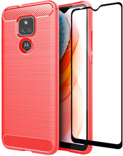 Load image into Gallery viewer, Luxury Carbon Fiber Case For Moto G Play 2021 With Screen Protector - Libiyi