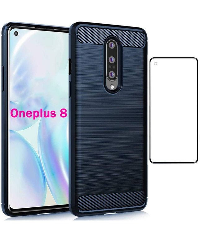 Luxury Carbon Fiber Case For OnePlus 8 With Screen Protector - Libiyi
