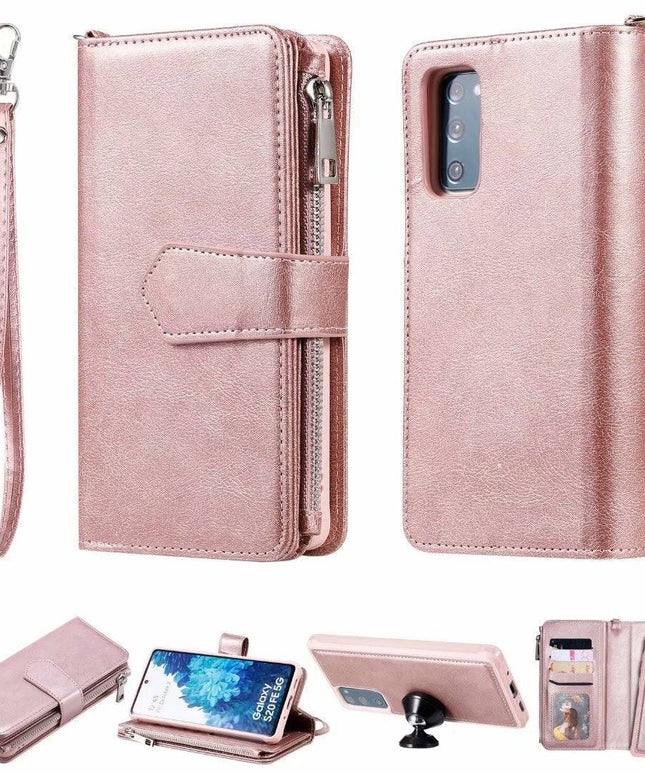 High-quality Split Magnetic 2-in-1 Zipper Wallet Case For Samsung - Libiyi