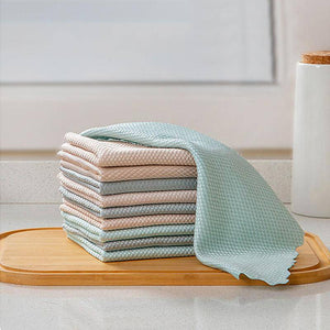 Fish Scale Microfiber Polishing Cleaning Cloth 5 Pcs - Libiyi