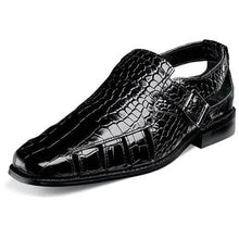 Load image into Gallery viewer, Men Casual Crocodile Print Leather Fisherman Sandals - Libiyi