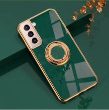 Load image into Gallery viewer, Shiny Plating Built-in Finger Ring Case For Samsung S21 FE - Libiyi