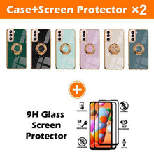 Load image into Gallery viewer, Shiny Plating Built-in Finger Ring Case For Samsung S21 FE - Libiyi
