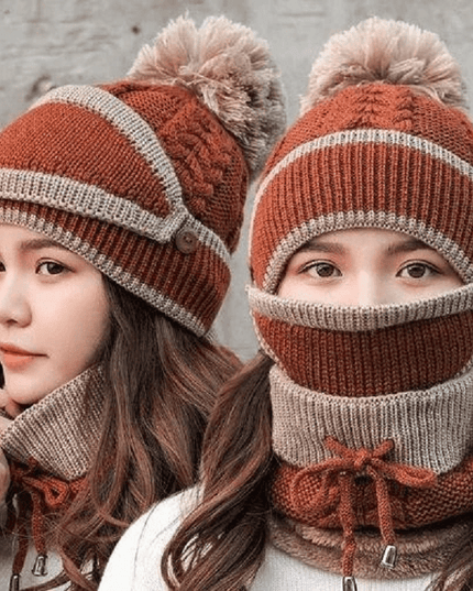 2022 New 3 in 1 Winter Beanie Set - Libiyi