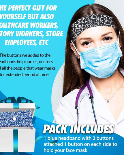 Button Elastic Hair Bands For Ear Saver - Libiyi