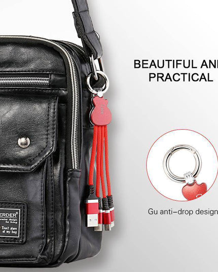 Multi 3 In 1 Guitar Design Charging Cable - Libiyi