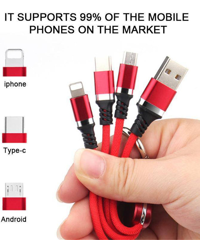 Multi 3 In 1 Guitar Design Charging Cable - Libiyi