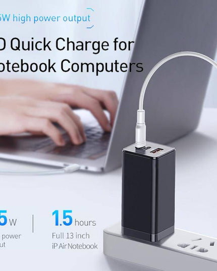 65W GaN Charger Quick Charge QC4.0 QC PD3.0 PD USB C Type C Fast Charger For Samsung Macbook iPhone - Libiyi