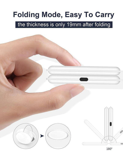 15W Qi Wireless Magnetic 2 in 1 Foldable Fast Charger for iPhone 12 11 Airpods Apple Watch - Libiyi