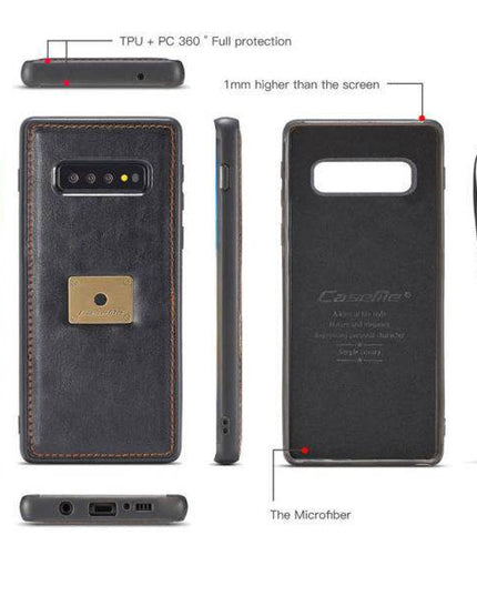 Samsung  Wallet Magnetic Case With Wrist Strap Detachable 2 in 1 Back Cover - Libiyi