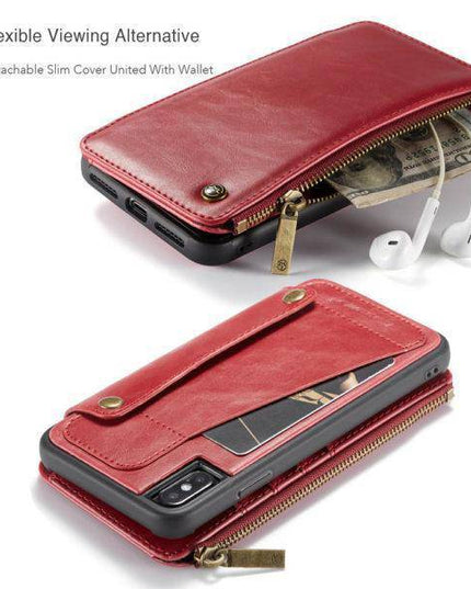 Business Zipper Wallet Detachable 2 in 1 Case For iPhone - Libiyi