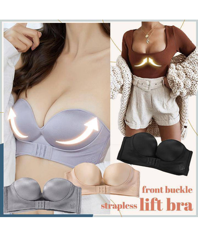 Strapless Front Buckle Lift Bra - Libiyi