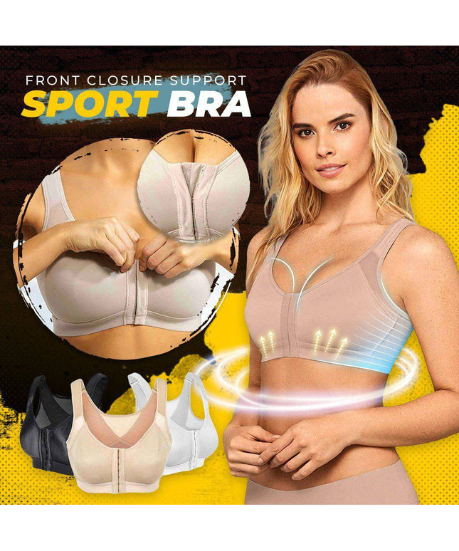Front Closure Support Sport Bra - Libiyi