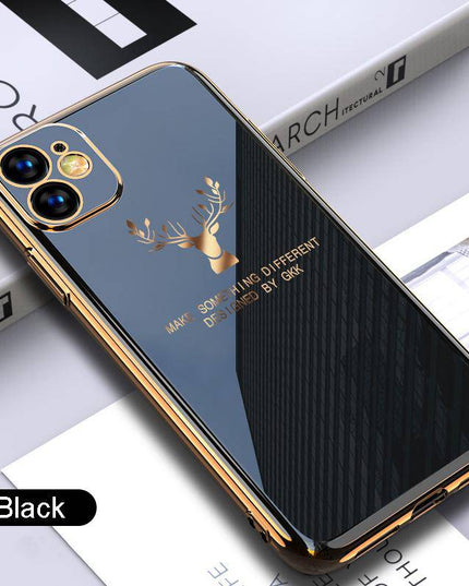 2022 Deer Pattern Camera All-inclusive Electroplating Process iPhone Case - Libiyi