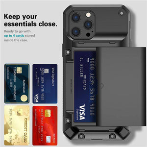 Armor Slide Military Grade Wallet Shockproof Case for iPhone 12 Series - Libiyi