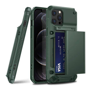 Armor Slide Military Grade Wallet Shockproof Case for iPhone 12 Series - Libiyi